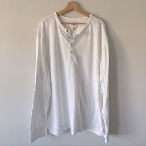 Goodfellow Mens White Thermal Shirt